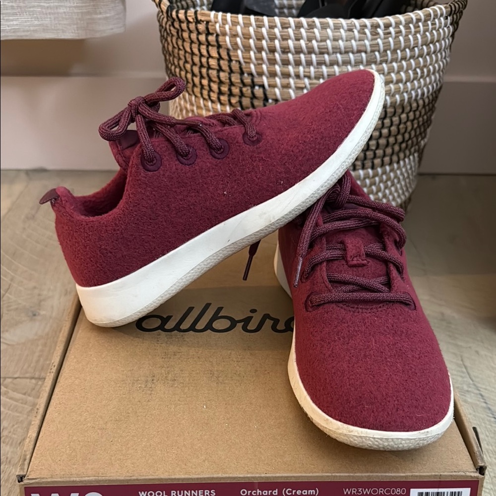 Allbirds Women's Wool Runners - Red and White